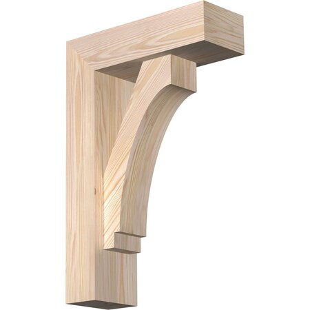 Ekena Millwork Imperial Block Smooth Bracket w/ Offset Brace, Douglas Fir, 5 1/2"W x 16"D x 24"H BKT0604X16X24IMP05SDF